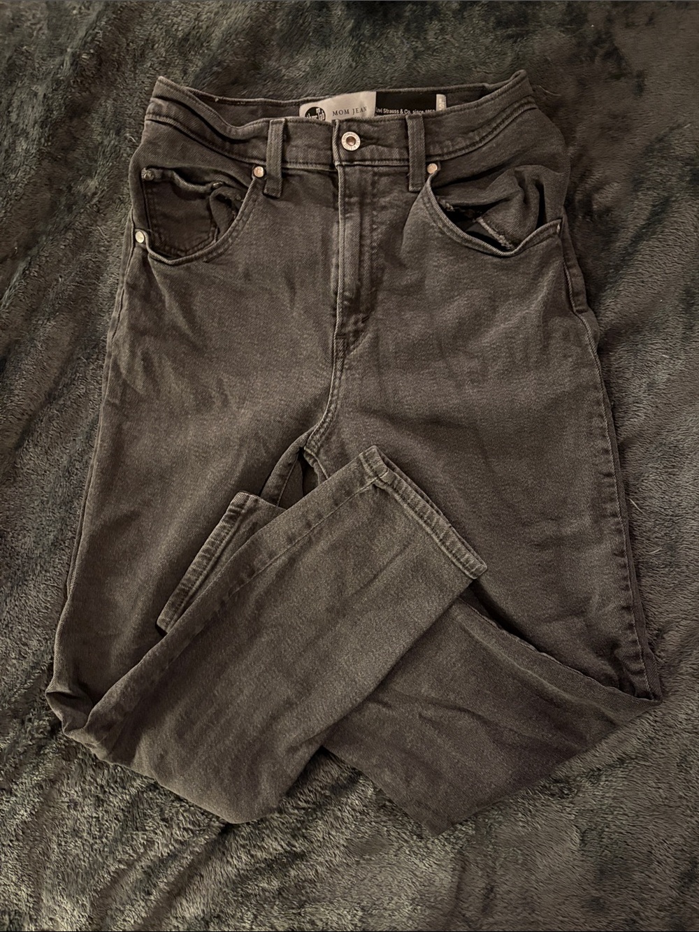 Levi's SilverTab Washed Black Mom Jeans